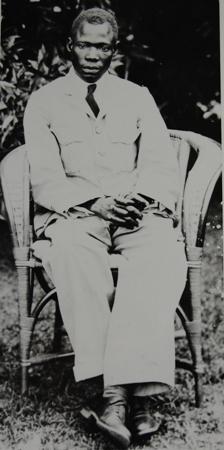 Dr. Baziwane, one of the first students admitted in 1924, Graduated 1928, Medical School, Makerere University, Kampala Uganda