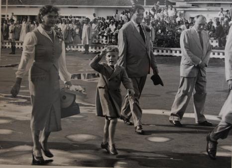 Governor of Uganda Sir Andrew Cohen and his family depart from Uganda on 6th January 1957