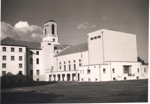 Main Building, Makerere University, Kampala Uganda. Completed in 1941. Rear View from South-West direction
