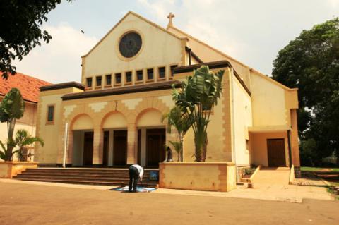 A present day picture of St. Augustine Chapel Makerere University, Kampala Uganda. Completed in 1941, extended in 2005