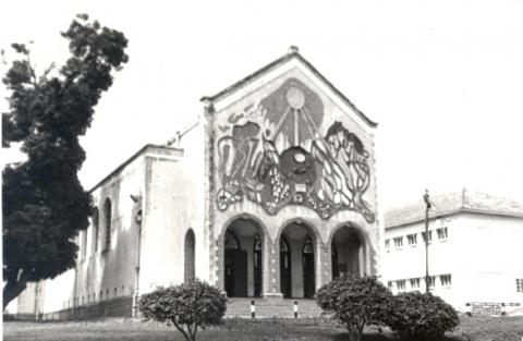 A picture of St. Francis Chapel, Makerere University, Kampala Uganda after its extension. The Chapel was completed in 1941