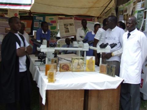 Department of Pathology exhibits at the CHS Launch, 28th August 2009, Makerere University, Kampala Uganda