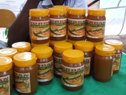 Jackfruit Jam, one of the products exhibited by students during celebrations to mark FST 20th Anniversary 1st October 2009, Makerere University, Kampala Uganda.
