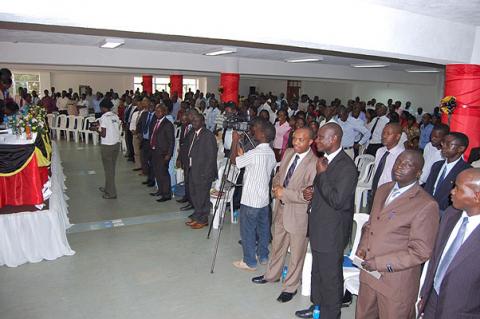 Part of the audience at the National BPO Training Launch, 17th January 2011, CoCIS, Makerere University, Kampala Uganda.