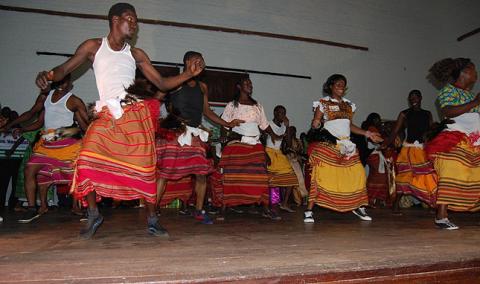 Students from the Department of Performing Arts and Film (PAF), College of Humanities and Social Sciences (CHUSS) entertain The Nnabagereka and Guests during Her Royal Highness' visit on 21st October 2011, Makerere University, Kampala Uganda.
