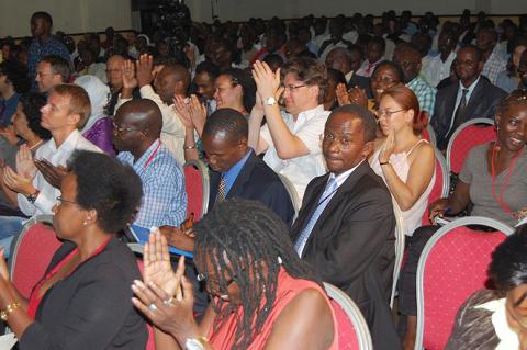 Participants from the Two-Day MISR Conference on The Architecture of Post-Cold War Africa formed part of the audience during President Thabo Mbeki's Public Q&A session on 19th January 2012, Makerere University, Kampala Uganda.