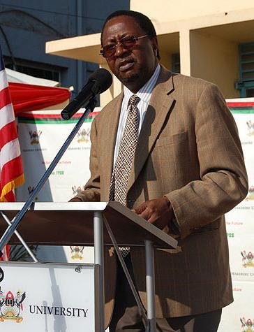 Prof. David Sserwada one of the pioneer SMC researchers in Uganda addresses the gathereing at the Launch on 11th December 2012, Makerere University Hospital, Kampala Uganda.