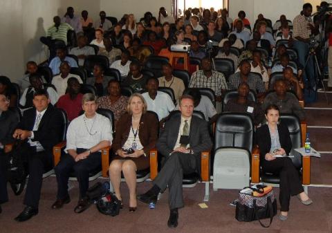 A wider part of the audience that attended the Deputy Secretary's Public Lecture on US Foreign Policy in Africa, 4th February 2011, Makererere University, Kampala Uganda.