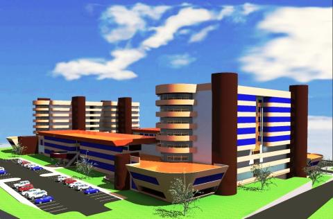 A Rear View of the Proposed Students' Centre, Makerere University, Kampala Uganda.